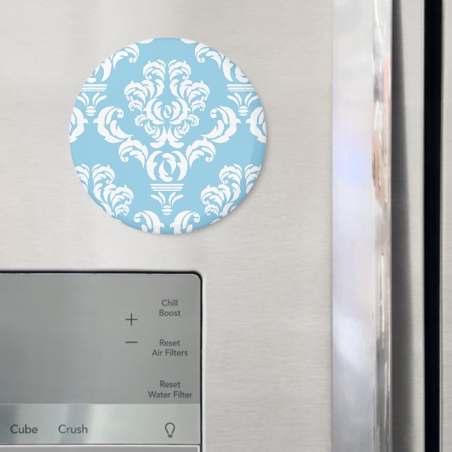 Aimant Modèle Damas, Damas bleu, Damas français (In situ (réfrigérateur))