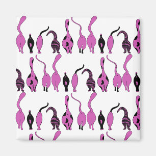 Aimant Modèle de bouton de chat violet