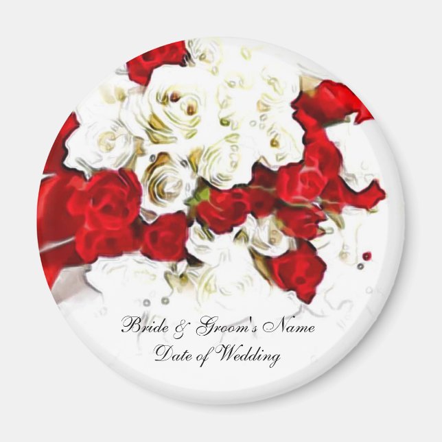 Aimant Modèle de faveur d'aimant de mariage (Devant)