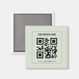 Aimant Modèle de nom d'entreprise de code QR personnalisé