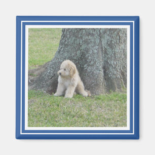 Aimant Modèle de photo personnalisé sur mesure Bleu Royal