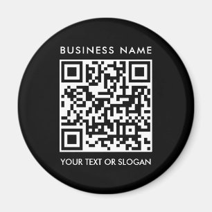 Aimant Modèle de texte de logo de code QR de société pers