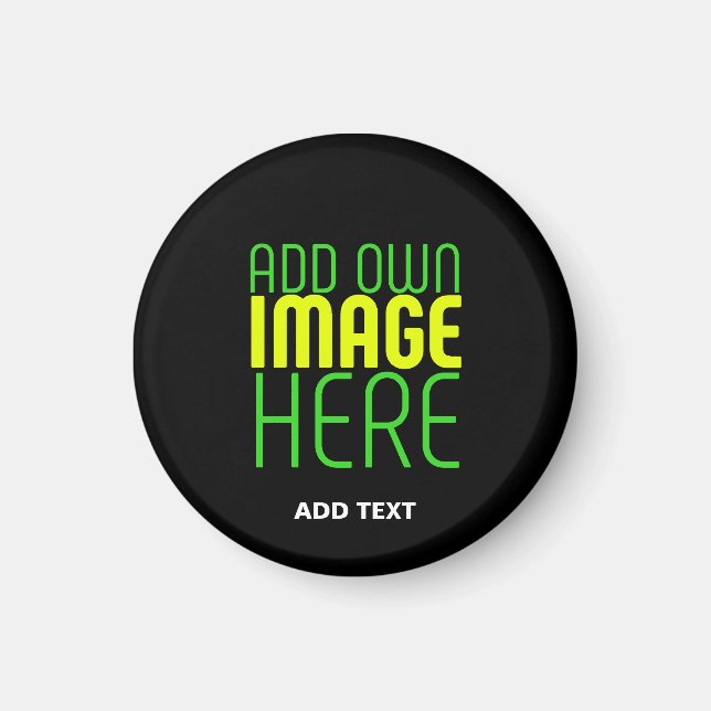 AIMANT MODÈLE DE TEXTE D'IMAGE NOIRE SIMPLE ET MODERNE (Devant)