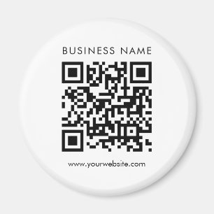 Aimant Modèle de texte du logo du code QR d'entreprise pe
