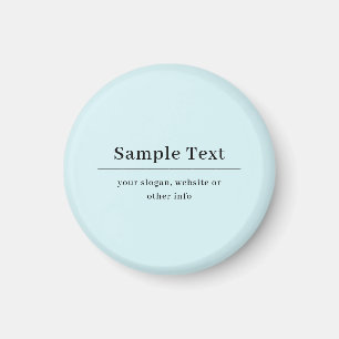 Aimant Modèle de texte simple et élégant   Bleu clair