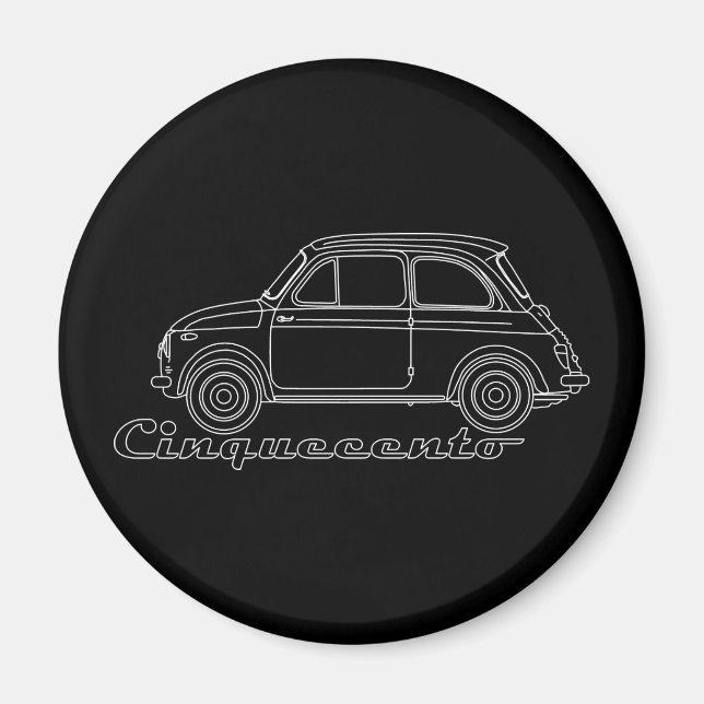 Aimant Modèle italien Oldtimer Fiat Cinquecento 500 cc (Devant)