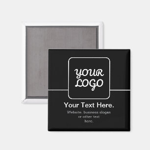 Aimant Modèle moderne pour votre logo   Noir & Blanc