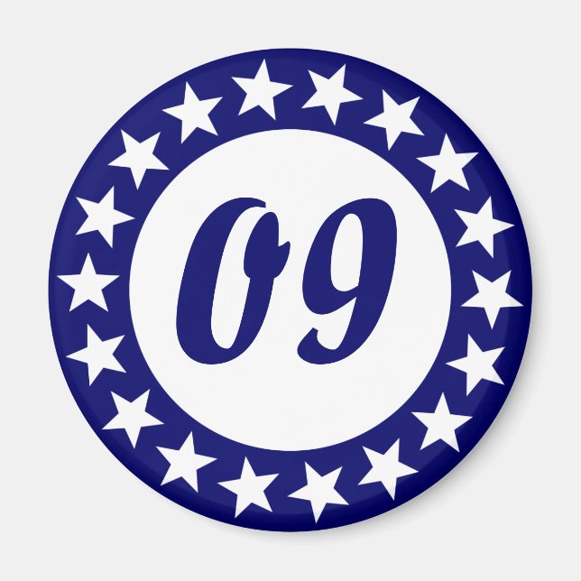 Aimant Modèle Nombre d'étoiles (Devant)