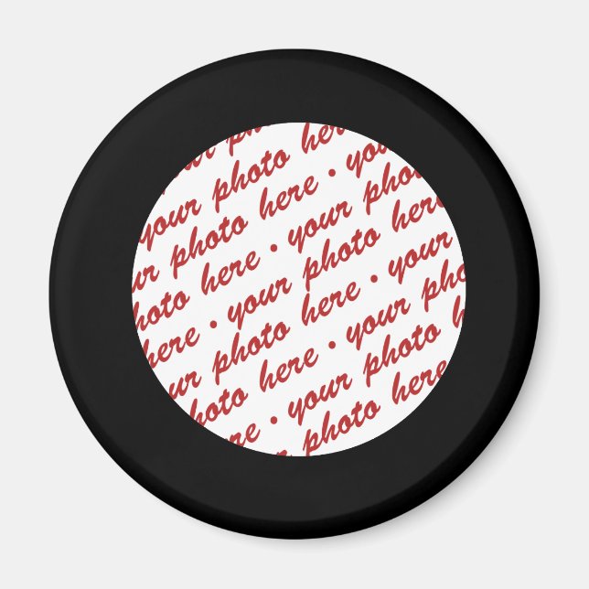 Aimant Modèle photo simple Cercle noir (Devant)