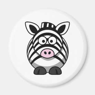 Aimant Modèle Zebra Cartoon mignon