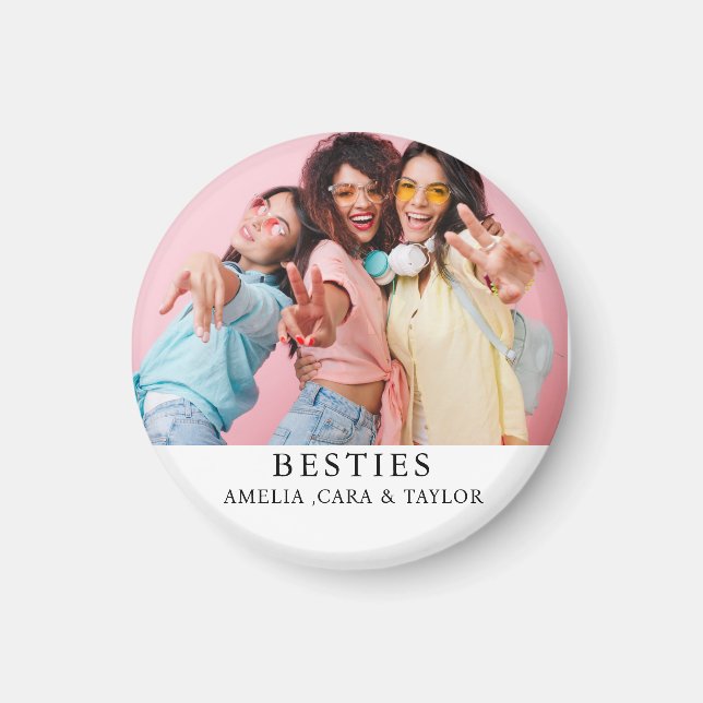 Aimant Modern Friend Collage Photos Simple (Devant)