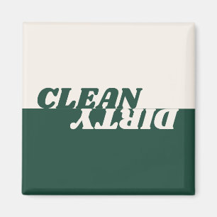 Aimant Modern green beige clean dirty dishwasher