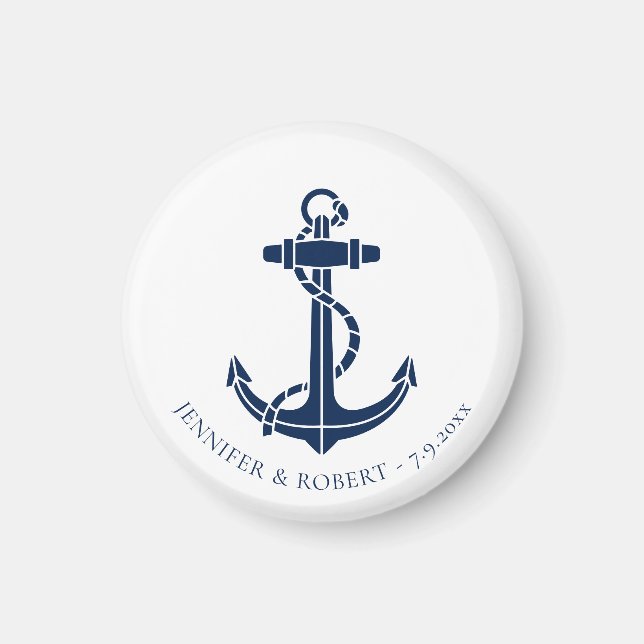 Aimant Modern Nautical Boat Anchor Wedding Swag (Devant)