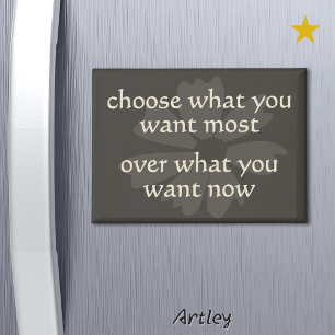 Aimant Moderne Boho Flower Weight Loss Motivational Frigo