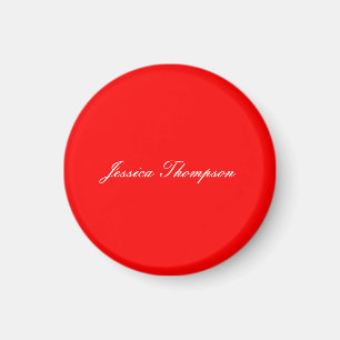 Aimant Moderne élégant Plain Simple Professionnel Rouge