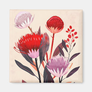 Aimant Moderne Minimaliste Boho Floral Botanique