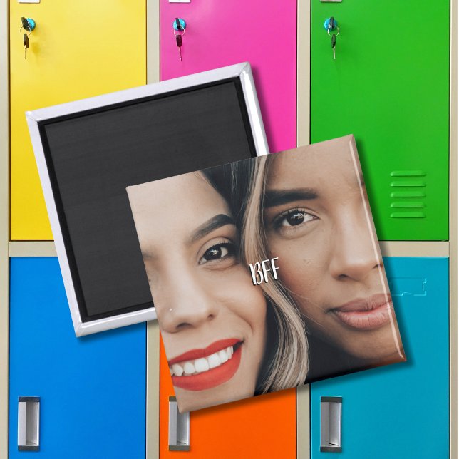 Aimant Moderne Simple Photo BFF Partout (Créateur téléchargé)