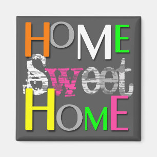 Aimant Moderne tendance Colorful Home Sweet Home
