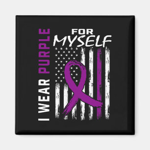 Aimant Moi Je Porte Le Violet Pour Moi-Même Cancer Pancré
