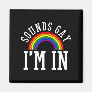 Aimant Mois de la fierté gay sonne arc-en-ciel gay drôle