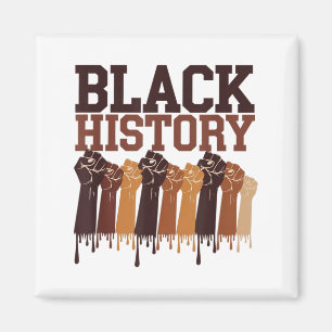 Aimant Mois de l'histoire des Noirs Mains Symbole Afro Mo