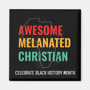 Aimant Mois de l'Histoire Noire Awesome Melané chrétien