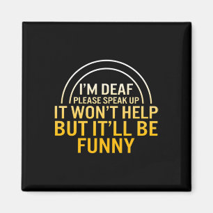 Aimant Mois de sensibilisation Je suis Sourd S'il vous pl