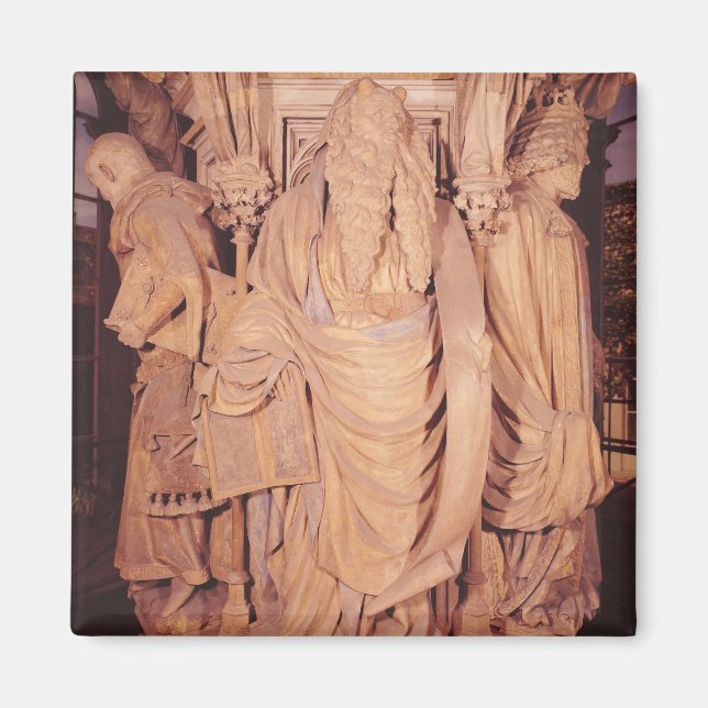 Aimant Moïse, détail du piédestal hexagonal (Devant)