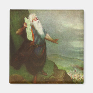 Aimant Moïse et les dix commandements, religion Vintage
