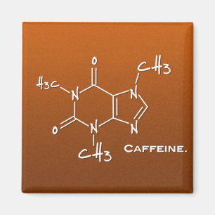 Aimant molécule de caffiène (structure chimique)