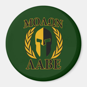 Aimant Molon Labe Laurels Spartan Forest Décor vert