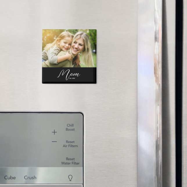 Aimant Mom Established Photo Mother's Day (In situ (réfrigérateur))