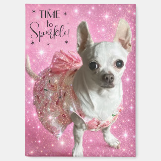 Aimant Moment de briller chihuahua mignon en robe