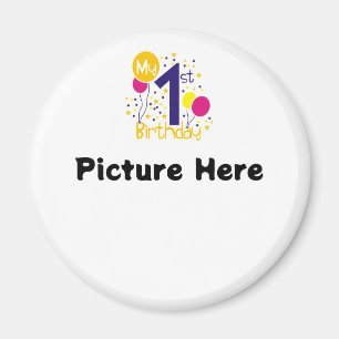 Aimant Mon 1er anniversaire (Ajouter une photo)