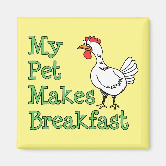 Aimant Mon Animal De Compagnie Met Le Petit-Déjeuner Poul (Devant)