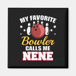 Aimant Mon Bowler Favori M'Appelle Nene Funny Bowling Nen