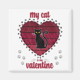 Aimant Mon Chat Est Ma Saint Valentin   Joli cadeau valen