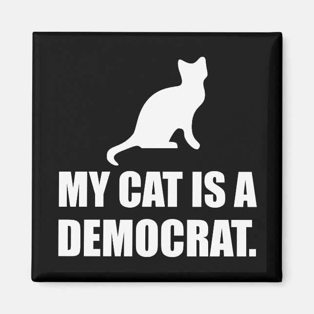 Aimant Mon Chat Est Un Démocrate Drôle Politique (Devant)