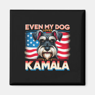 Aimant Mon Chien aime Kamala Usa Drapeau Kamala Harris Ch