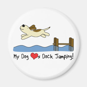 Aimant Mon chien aime sauter de dock