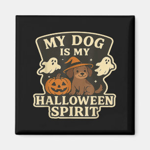 Aimant Mon chien est mon esprit d'Halloween _ Amateur de 