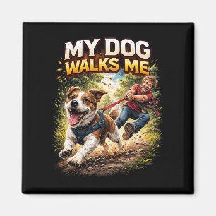 Aimant Mon chien me promène