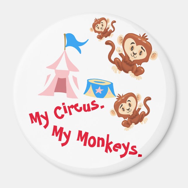 Aimant Mon cirque. Mes singes. (Devant)