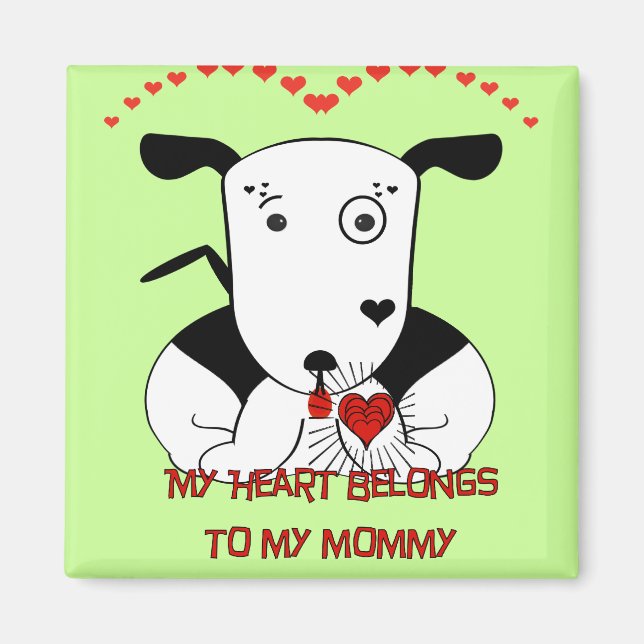 Aimant Mon coeur appartient à ma maman (Devant)
