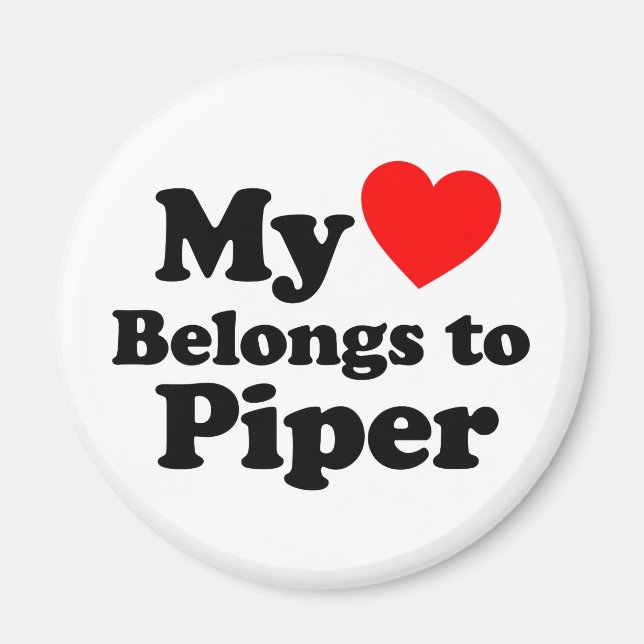 Aimant Mon coeur appartient à Piper (Devant)