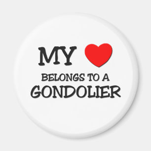 Aimant Mon coeur appartient à un GONDOLIER