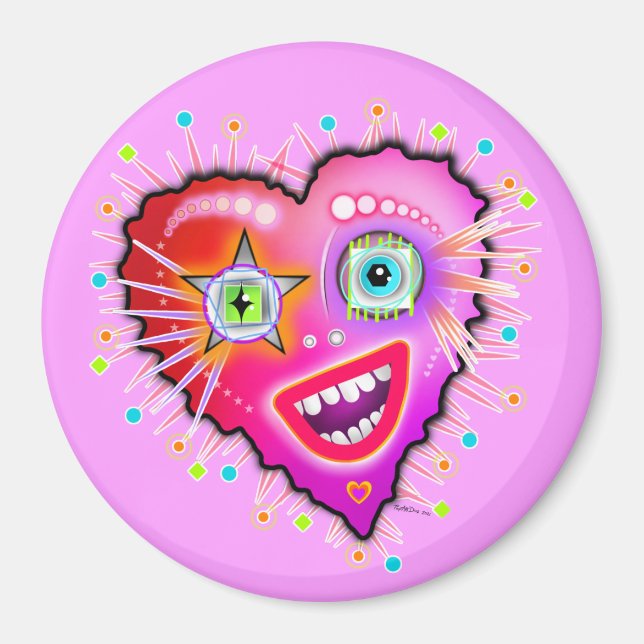 Aimant MON COEUR VA GLOBER SUR L'Aimant (Devant)