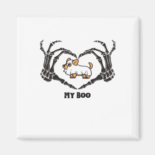 Aimant Mon Costume Boo Chihuahua Avec Mains Coeurs Squele