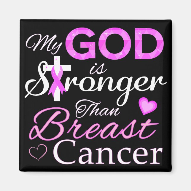 Aimant Mon Dieu est plus fort que le cancer du sein (Devant)