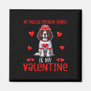 Aimant Mon Espagnol Springer Anglais Est Mon Coeur Valent
